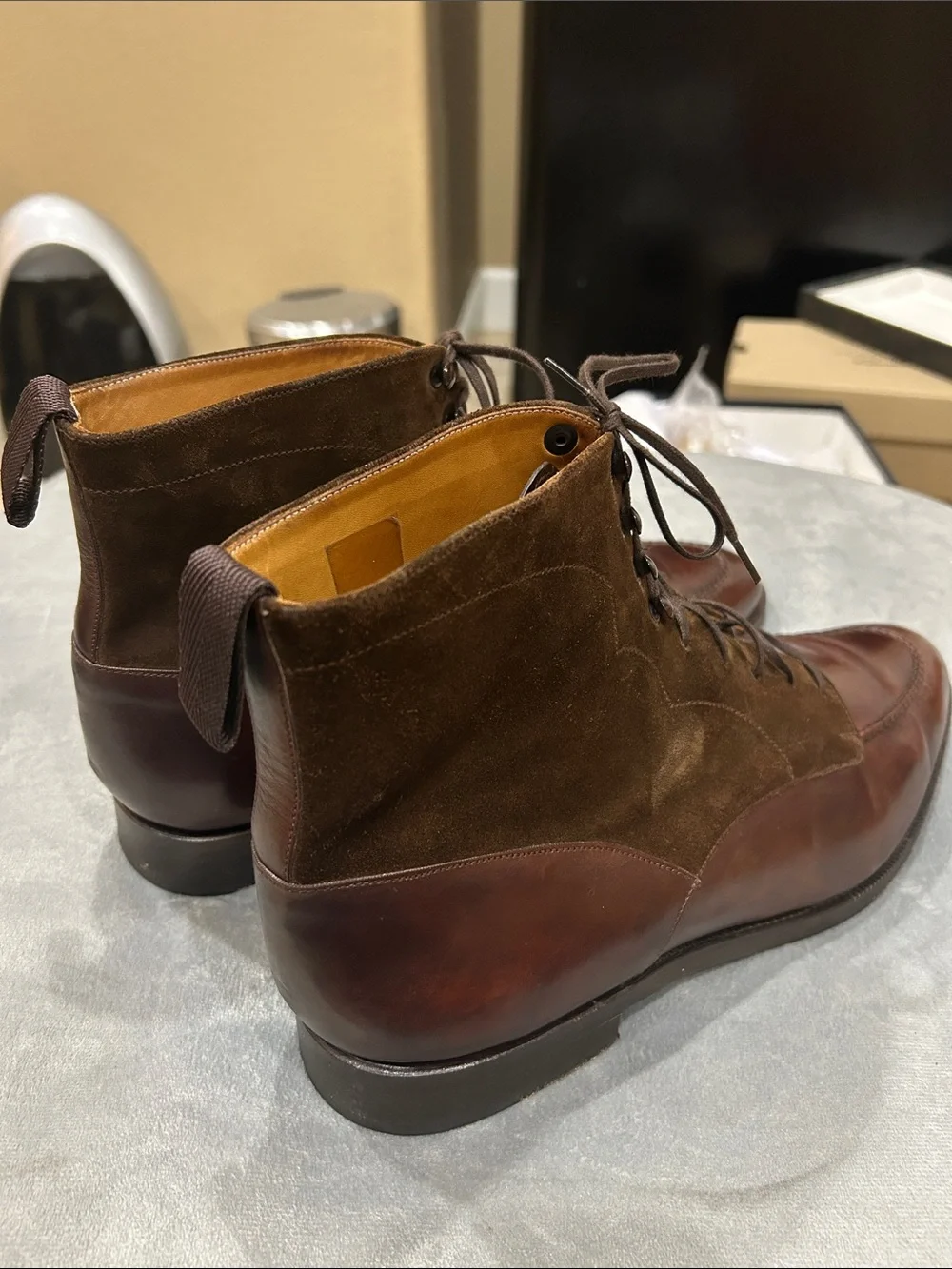 Brown Leather & Suede Men’s Chukka Boots